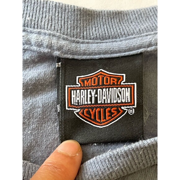 Y2k Harley Davidson Blue‎ Biker Mountain Creek Dalton Georgia Size 2XL - Picture 4 of 10